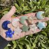 14 Kinds of Mini Crystal Moon Set Reiki Chakra Stone Healing Crystal Pocket Stone Home Decor Crystal Gift for Jewelry Making (Howlite) view 2