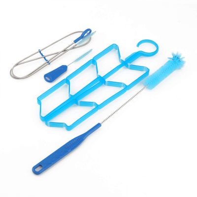 EVTSCAN Water Bladder Cleaning Kit, 4 in 1 Portable Hydration Water Bladder Tube Cleaning Kit Brushes + Drying Rack