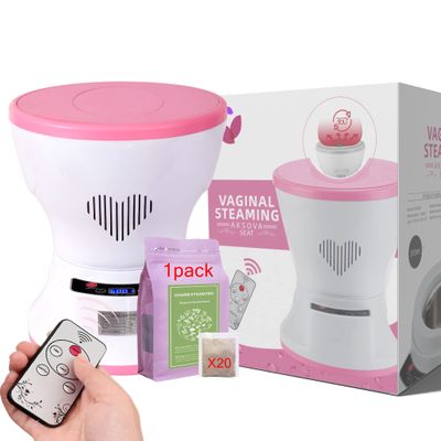 AKSOVA Yoni Seat,Yoni Kit, Steam Seat with 20 Bags Yoni Herbs, Upgraded V Steam at Home Kit for Women Health, PH Balance, Postpartum Care, Feminine Odor and Cleansing