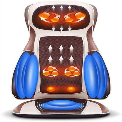 SMSOM Full Back Massager with Heat - Shiatsu Massage Seat Cushion, Massage Chair Pad, Rolling Kneading Massage Pads, Ideal for Home/Office
