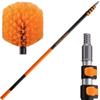 7-18 ft Cobweb Duster with Extension Pole // 30+ Foot High Reach Spider Web Cleaner Cobweb Brush for Outdoor & Indoor Web Cleaning // Lightweight & Sturdy Telescopic Pole // The Ultimate Dusting Kit view 1