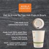 World Centric No Tree Paper Bowls, 8 oz, 3.4" Diameter x 2.3"h, Natural, Sugarcane, 1,000/Carton view 2