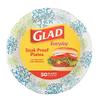 Glad Round Disposable Paper Plates, Blue Hydrangea Pattern - Strong, Sturdy, Soak Proof, and Microwavable Decorative Plates for Dinner and Everyday Use, 10 Inch, 50 Count - 12 Pack view 2