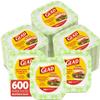 Glad Square Heavy Duty Paper Plates, Soak Proof and Cut Proof Disposable Plates for Parties and Everyday Meals, Microwaveable for Easy Serving, Green Victorian Pattern, 10 Inch, 100 Count - 6 Pack view 1