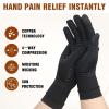 2 Pairs Full Finger Compression Gloves for Women Men, Copper Arthritis Gloves for Rheumatoid,Osteoarthritis,Carpal Tunnel,Tendonitis, Joint Swelling,Hand Pain Relief With Touchscreen Tips (Small) view 3