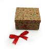 FELANAS 6 Pack Cardboard Christmas Gift Boxes with Ribbon | Wrapping Boxes for Gifts, Bakery, Clothes, Toys | 13 x 12 x 7.5 cm : 5.5" X 4.8" X 3" | Printed Christmas Boxes Small with Red Ribbon view 2