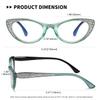 EYEURL Cat Eye Reading Glasses for Women Blue Light Blocking 3 Pack Computer Readers 2.75 with Spring Hinge Eyeglasses Stylish Bright Flashing Design view 3