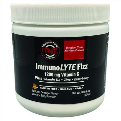 TOUGH-N-TONE Immune Support & Electrolytes ImmunoLYTE Fizz Efficacious doses of Vitamins and Electrolytes Provide a Convenient Way to Deliver Immune Support with an Added Electrolyte Boost!