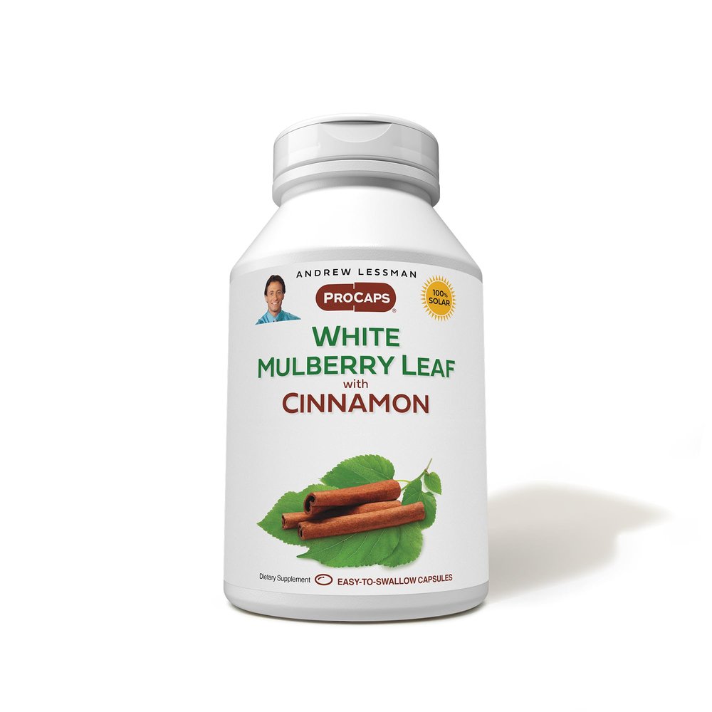 ANDREW LESSMAN White Mulberry Leaf with Cinnamon 180 Softgels - Standardized White Mulberry Leaf with Cinnamon Bark Extract.