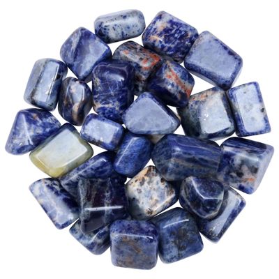 ZAICUS 1lb Sodalite Tumbled | Polished Crystals Healing | Natural Stones | Feng Shui | Chakra Balancing | Reiki Gift | Home Decor | Size 20-25 mm