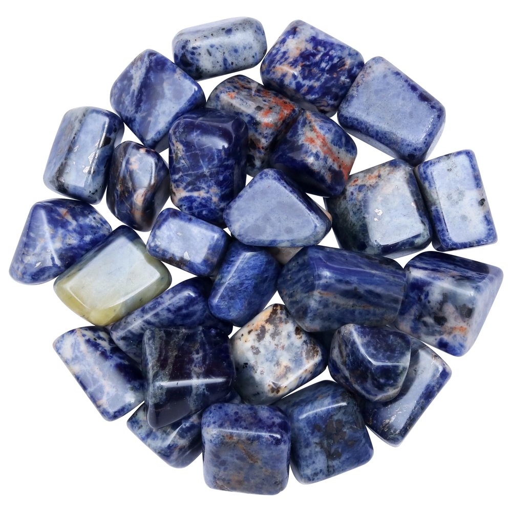 ZAICUS 1lb Sodalite Tumbled | Polished Crystals Healing | Natural Stones | Feng Shui | Chakra Balancing | Reiki Gift | Home Decor | Size 20-25 mm