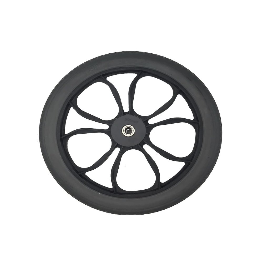 14-inch Manual Wheelchair Front Wheel, Solid Tires Front, Wheel Replacement for Wheelchairs, Wheelchairs Accessories, PU Solid tyre for Electric Drive Wheelchair(Black)