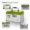 Glosen medicine safe lock box, 8.46 * 5.87 * 5.51 InchLocking Medicine Box with Combination Lock view 2