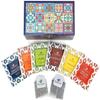 Octavius | Tile Motif Wooden Caddy Tea Sampler Pack | Assortment of 3 Black & 3 Green Teas | 30 Enveloped Double Chamber Tea Bags | Tea Sampler Variety Pack | Perfect for Tea Lovers | Pack of 1 view 1