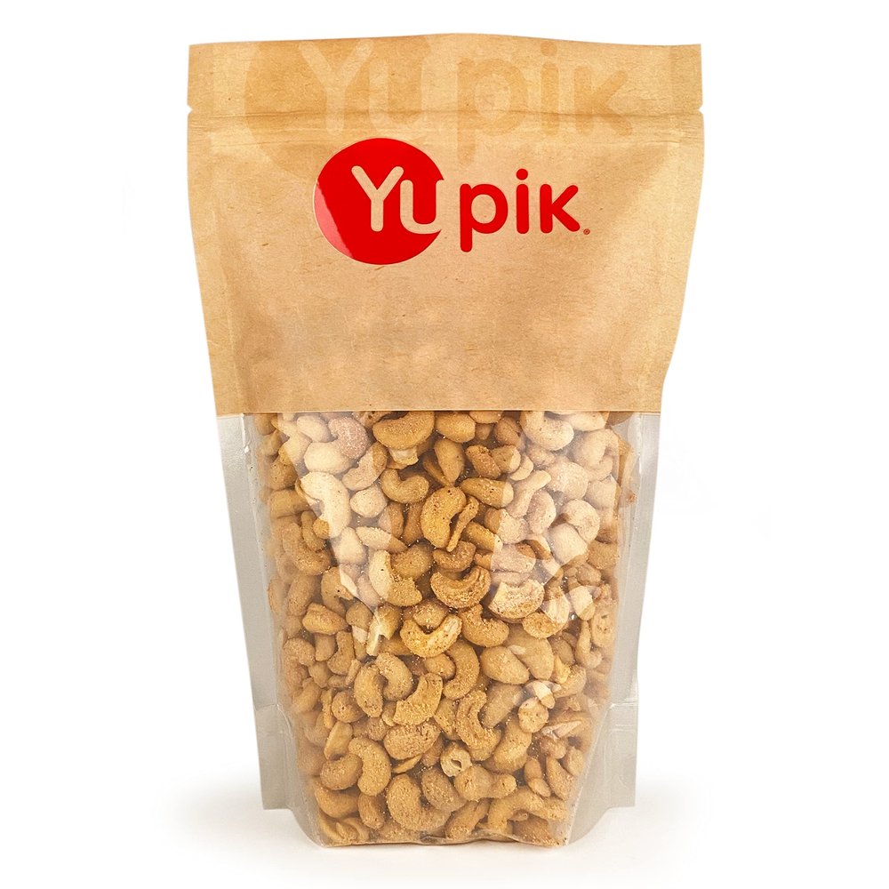 Yupik Nacho Cashews, 1 lb (16 oz), Kosher, Gluten-Free, Roasted Cashews with Vegan Cheese, Seasoned Nuts, Crunchy Savory Snack, Nacho Cheese Flavor, Perfect for Parties, BBQ, Game Night