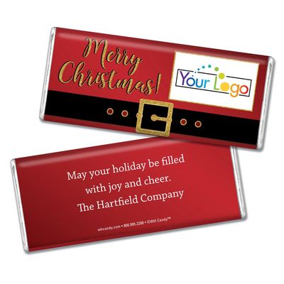 12ct Personalized Christmas Candy Chocolate Bar Party Favors with Photo (12 Pack) - No Assembly Required - Add Your Corporate Logo Promotional Items