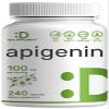 Apigenin, 100mg Per Serving, 240 Capsules  Raw Plant Extract from Chamomile Flower  Active Bioflavonoids & Antioxidants  Sleep & Relaxation Supplement  Non-GMO view 1