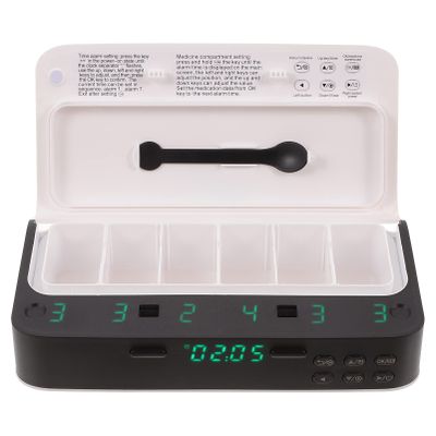 1 Pc Smart Pill Box Day Night Pill Organizer Electronic Medication Organizer Led Combination Elder