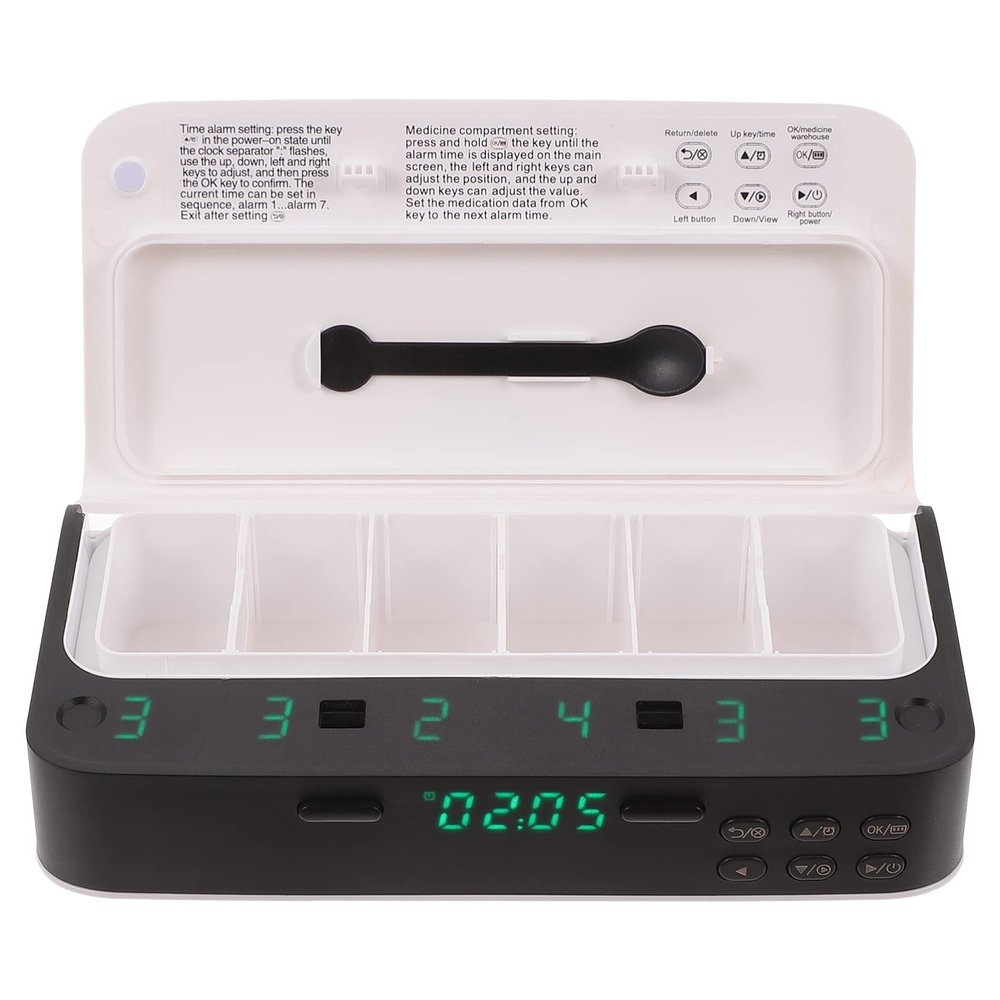 1 Pc Smart Pill Box Day Night Pill Organizer Electronic Medication Organizer Led Combination Elder