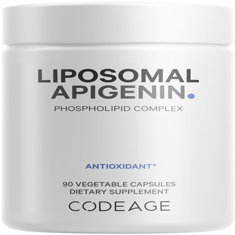 Codeage Liposomal Apigenin Supplement, 3-Month Supply, Daily Flavonoid Chamomile Extract, Liposomal Phospholipid Complex, Non-GMO Sunflower Oil, Phosphatidylcholine Vegan Blend, Gluten-Free, 90 Count