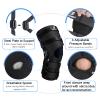 16inch Tall Hinged Knee Brace with Full Support,4 Compression Straps,2 Metal Stabilizers,Breathe Air Spacer Wrap for Knee Pain Relief,ACL,Arthritis,Meniscus(XL fit Upper 25.5-28.5"/Lower 16.5-20") view 2
