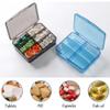AKOAK 1 Pack Pill Organizer, Small Pill Case with 6 Compartments, Portable Pill Box, Compact Travel Medicine Organizer for Vitamin, Cod Liver Oil, Supplement view 2