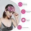OLESILK 100% Natural Mulberry Silk Sleep Eye Mask Block Out Light, Fashion Printed Eye Mask Blindfold for Women Men Full Night Sleeping, Chic Eye Cover Eyeshade, Pattern 3 view 4