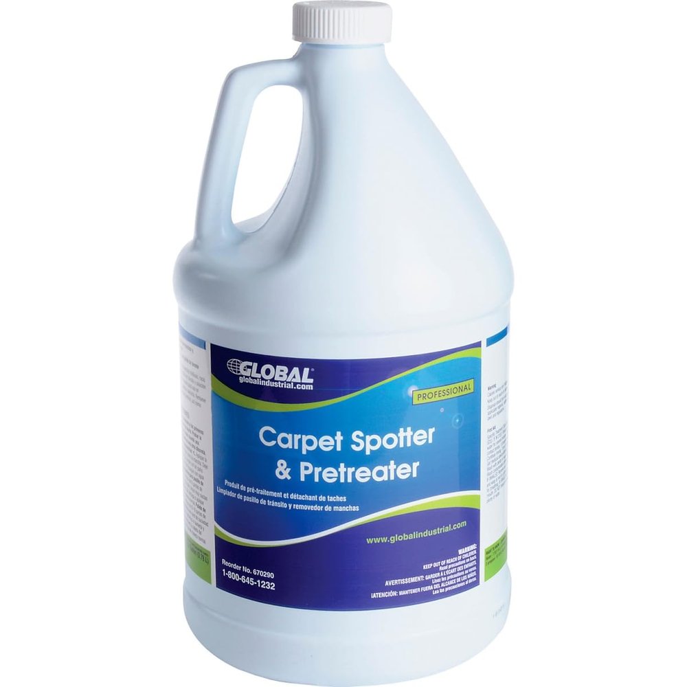 Global Industrial 670290 Carpet Spotter & Pretreater - Clear - 1 gal Bottle - 4 Per Case
