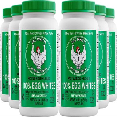 Egg Whites International 100% Pure Liquid Egg White Protein Designed to Drink. Now 100% CAGE Free (6 Half Gallons)