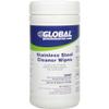Global Industrial Stainless Steel Cleaner Wipes, 40 Wipes/Canister, 6 Canisters/Case view 2