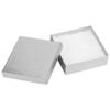 Cardboard Jewelry Boxes 10 Pack - 3.5"x3.5"x1" Bulk Cotton Filled Small Gift Boxes with Lids for Jewelry Packaging (Silver Linen) view 1