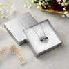Cardboard Jewelry Boxes 10 Pack - 3.5"x3.5"x1" Bulk Cotton Filled Small Gift Boxes with Lids for Jewelry Packaging (Silver Linen) view 4