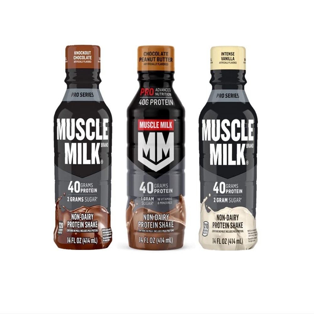 Muscle Milk Protein Shakes Series Protein Shake, Multi Flavor Variety Pack, 40g Protein, 14 Fl Oz (3 Flavor Variety, Pack of 12)