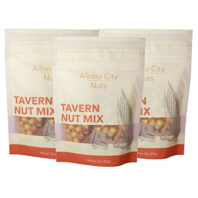 Albina City Nuts Tavern Nut Mix  Tasty Snacks, Handcrafted in Small Batches Using In-Season, Local Non-GMO Ingredients Free of Sulfites, Gluten, Artificial Flavors, and Preservatives  3oz, 3 Pack