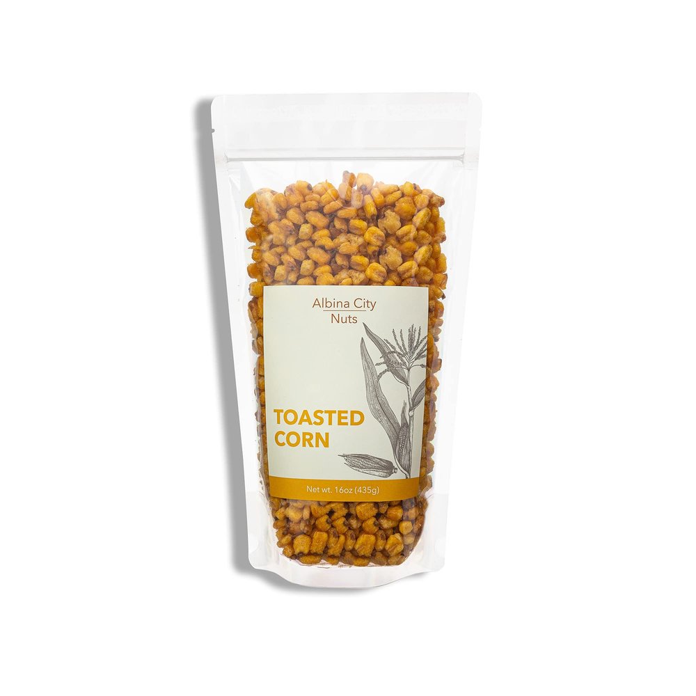 Albina City Nuts Toasted Corn  Tasty Snack with a Gentle Crunch Made from Non-GMO Ingredients Free of Sulfites, Gluten, Artificial Flavors, and Preservatives  1lb