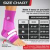 Sleeve Stars Ankle Brace for Women & Men, Ankle Wrap for Sprain, Compression Sleeve for Plantar Fasciitis Relief, Easy Customizable Support: w/ Removable Strap (Single/M:10"-12"/Hot Pink) view 3