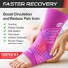 Sleeve Stars Ankle Brace for Women & Men, Ankle Wrap for Sprain, Compression Sleeve for Plantar Fasciitis Relief, Easy Customizable Support: w/ Removable Strap (Single/M:10"-12"/Hot Pink) view 4