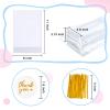 Cherodada 8"x 11" (100 pcs) Bottom Gusset Bags, Cellophane Bags with Twist Ties and Thank You Sticker for Gift Wrapping, Popcorn, Wrapping Candies, Cookies, Chocolates view 2