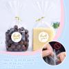Cherodada 8"x 11" (100 pcs) Bottom Gusset Bags, Cellophane Bags with Twist Ties and Thank You Sticker for Gift Wrapping, Popcorn, Wrapping Candies, Cookies, Chocolates view 3