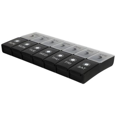 1Pc Box 14 one Week Pill Box Travel Medicine kit Pocket Pill Holder Travel Medication compartments Organizer Medicine Vitamin Holder 7 Day Organizer