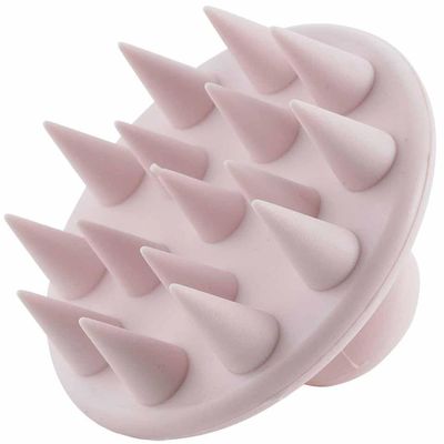 Shimomura Planning 44253 Silicone Shampoo Brush, Pink Beige, Diameter 2.8 x Height 2.0 inches (7.2 x 5.2 cm)