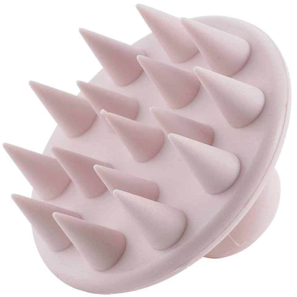 Shimomura Planning 44253 Silicone Shampoo Brush, Pink Beige, Diameter 2.8 x Height 2.0 inches (7.2 x 5.2 cm)