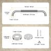 16 Inch Anti Slip Shower Grab Bar, YuanDe Chrome Finish Stainless Steel Bath Grab Bar, Knurled Bathroom Safety Rail, Shower Handrail Support, Handicap Elderly Injury Senior Balance Assist Handles view 2