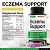 Greenford Eczema Treatment & Support for Natural Relief - Made in USA - Skin Vitamins & Herbals for Eczema, Acne, Psoriasis, Rosacea Treatment with Zinc, Niacinamide & Probiotics - 60 caps view 2