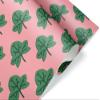 Green Ivy Leaf Wrapping Paper Premium Pink Gift Wrap Party Decoration (12 foot x 30 inch roll) view 1