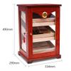 Cigar Cabinet,Spanish Cedar Lined Handmade Humidor with 3 Large Drawers,Piano Finish Three-Sided Display Glass Cigar Box with Lock and Hygrometer,Holds (100-150 Cigars),Black view 3