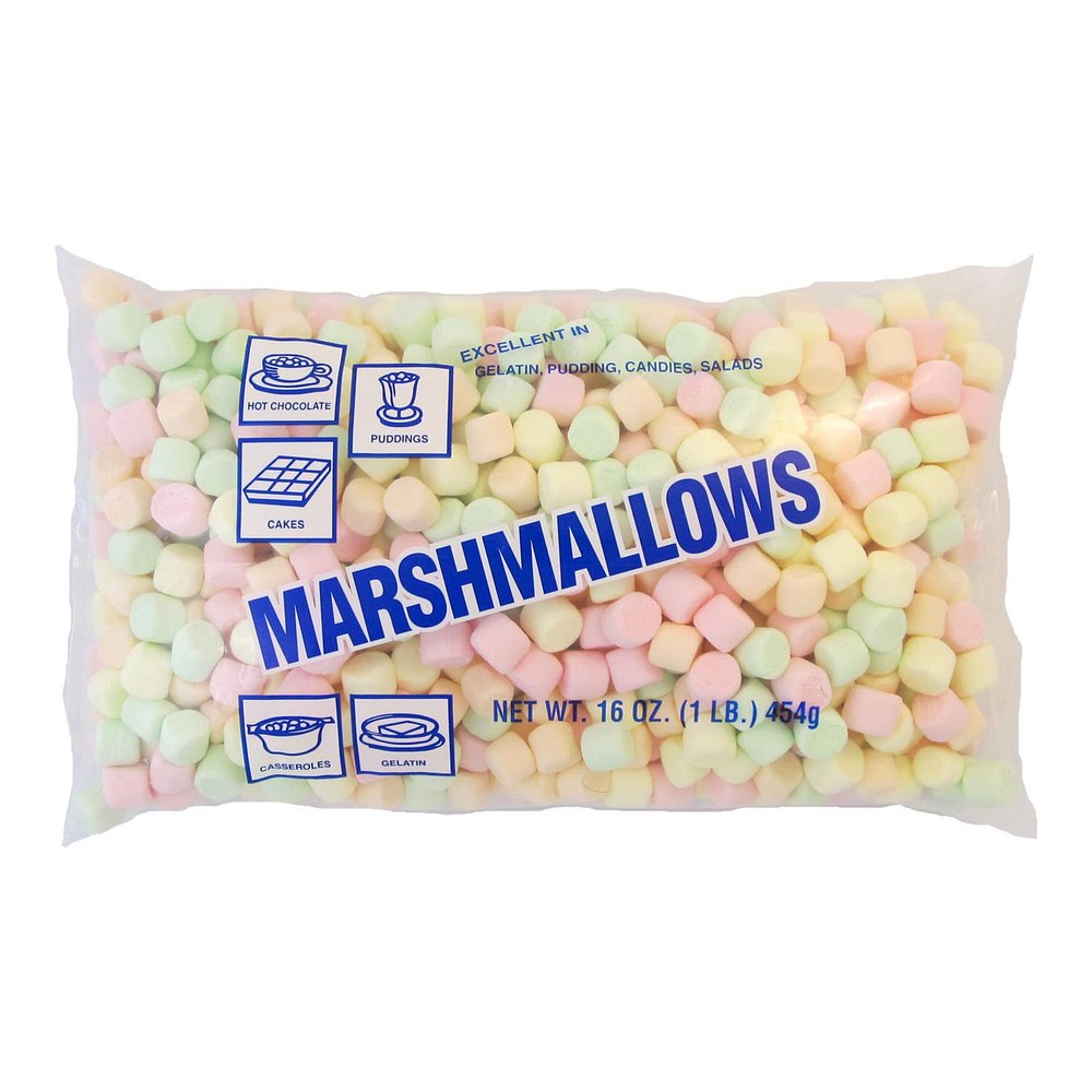 Clown Global Brands Miniature Flavored Marshmallows | 12 Count | 1 lb Packages | Fat Free, Gluten Free, Cholesterol Free | Perfect for Snacking
