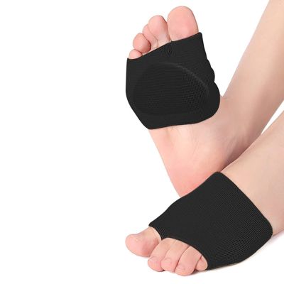 1PCS Black Ball of Foot Cushions Support Sleeves Burning Sensations for Bunion Forefoot Mortons Neuroma Blisters Callus Supports Metatarsalgia Pain Relief-S