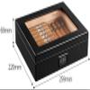 HongLianRiven Cigar Box Humidor Portable Cedar Cigar Case Wood Travel Cigar Humidor Set with Humidifier Hygrometer view 2