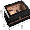 HongLianRiven Cigar Box Humidor Cigar Box Cigar Humidor for Approx, with Hygrometer and Humidifier Wooden Cigar Box view 2